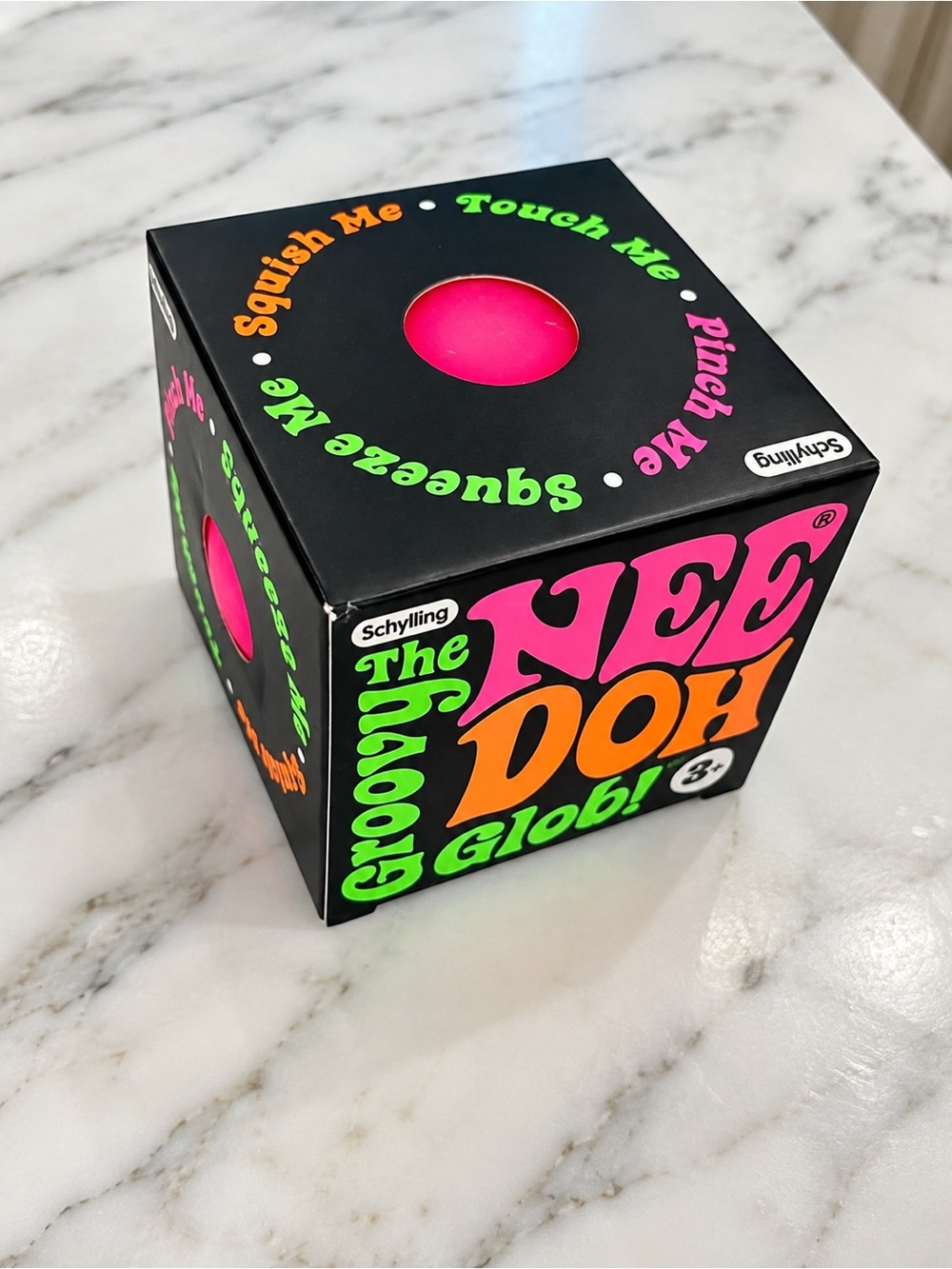 Schylling NeeDoh The Groovy Glob Pink Squishy Fidget Sensory Toy